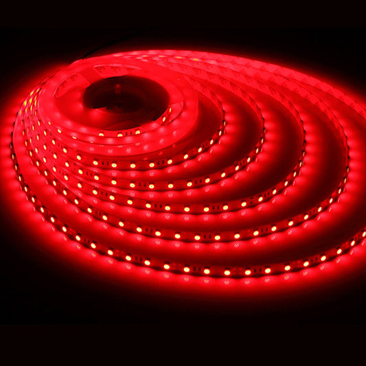 12v 2835 LED Strip Light 120 LEDs/meter - Red (5 Meter Pack)
