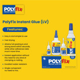 Polyfix General Purpose Fast Glue: Versatile Adhesive for Acrylic, Flex Bonding, Toys - 18g