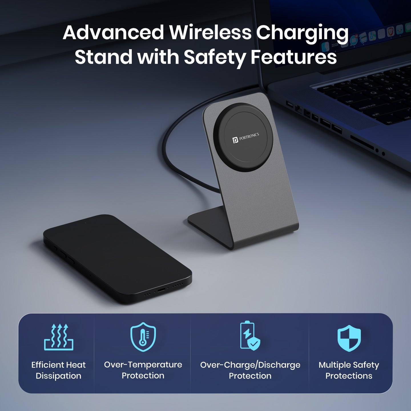 Portronics POR-2135 Flux 15W Wireless Charger (Black)