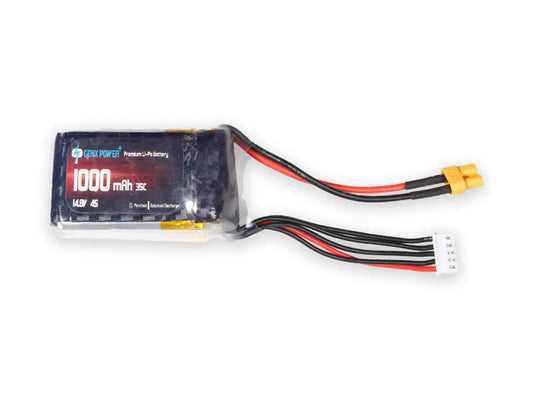 GenX 14.8V 4S 1000mAh 35C / 70C Premium Lipo Lithium Polymer Battery with XT30 Connector