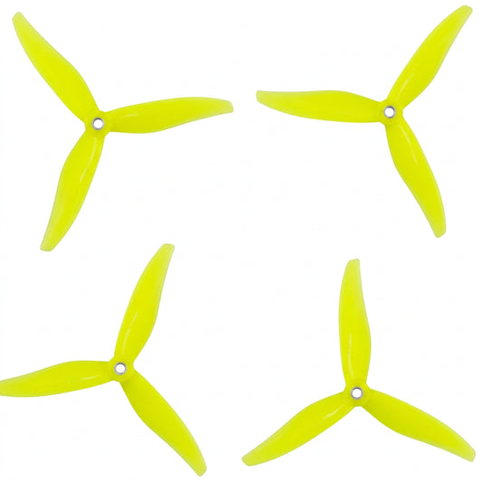 GEMFAN 51377 -3 Tri Blade Hurricane MAX PC Neon Yellow (2 Pair- 2 CW+ 2 CCW)