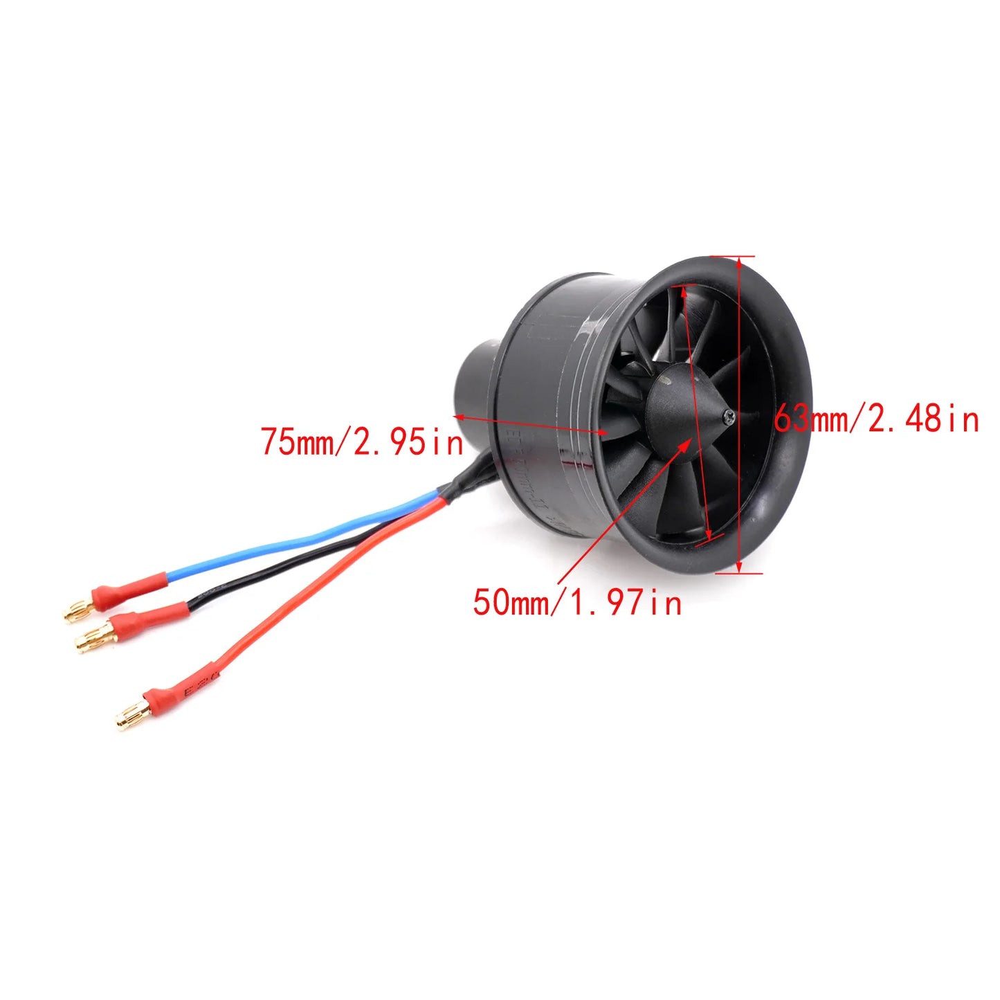 YSIDO 2627-4350kv-4s 50mm RC EDF Motor Duct Fan 11-Blades with 2S-4S 40A ESC Brushless Power for RC JET Aircraft Airplane EDF Plane Parts