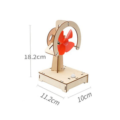 DIY Assemble Wooden STEM Puzzle Human Body Induction Fan Science Engineering Toys (A-20)
