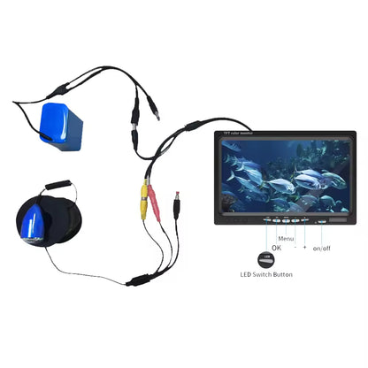 7-inch LCD Display Fish Finder 10000mAh HD Waterproof Underwater Fishing Camera 8 PCS White LEDs Used for Underwater Fishing