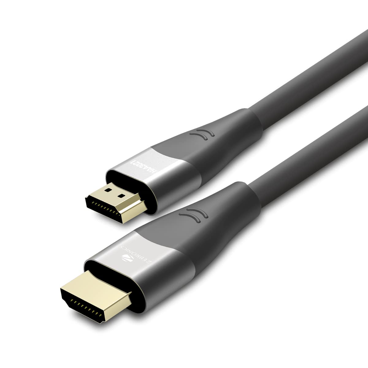 ZEBRONICS HAA3021 HDMI Version 2.1 Cable with 8K @ 60Hz, 4K @ 120Hz, eARC & CEC Support, 3D Compatible, 3 Meters Length, 48Gbps max and Gold Plated connectors