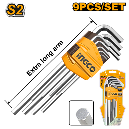 INGCO HHK11092 9 Pcs Hex Key Set