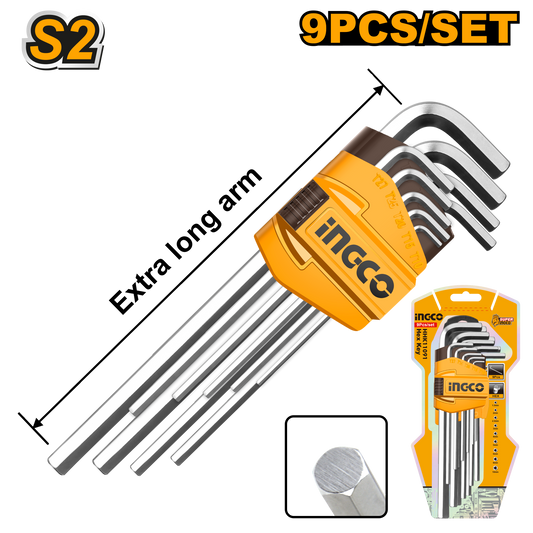 INGCO HHK11092 9 Pcs Hex Key Set
