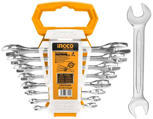 INGCO HKSPA2088 Double Open End Spanner Set of 8 Pcs