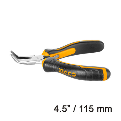 INGCO HMBNP08115 Mini Bent Nose Pliers – 115 mm (4.5")