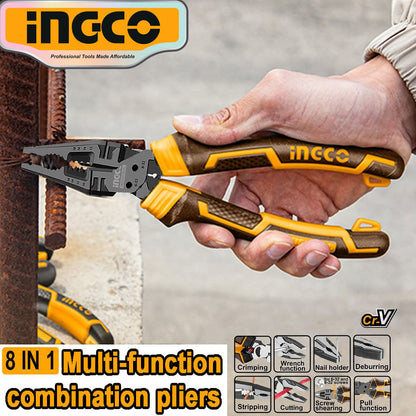 INGCO HMFCP28200 8-in1 Multi-Function Combination Plier