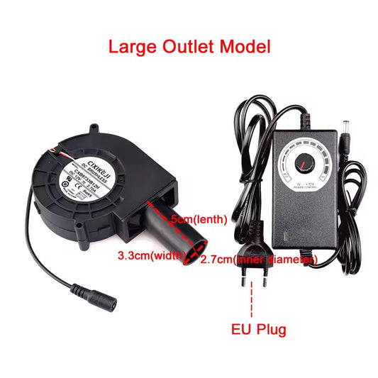 12V DC Brushless Air Blower Fan with Speed Controller