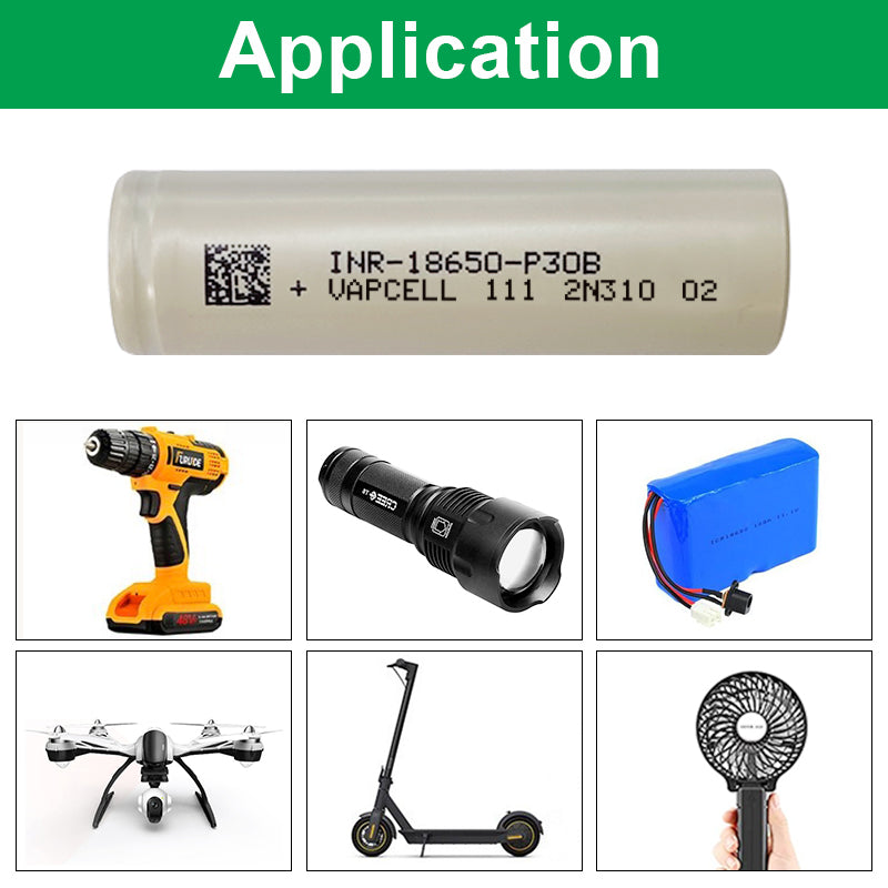 Molicel INR-18650-P30B 3.6V 3000mAh 12C Li-ion Battery