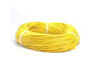 24 AWG Silicone Wire YELLOW Ultra High Quality Super Flexible - 1 Meter