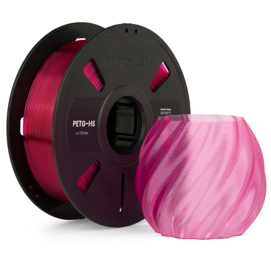 Numakers PETG Translucent Filament – Hot Pink – 1.75 mm / 1 kg
