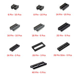 Elepak Low Profile IC Socket Pak 6 to 40 Pin 2.54mm 65 Pcs 10 Types