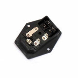 AC Power Inlet Socket with Indicator Switch & Fuse Holder - Screw Mount 250Vx10A