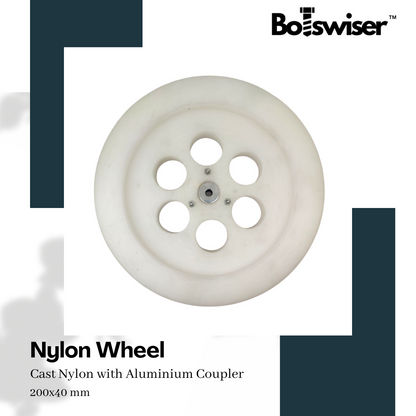 200mm Cast Nylon Heavy Duty Robot Wheel 200x40mm