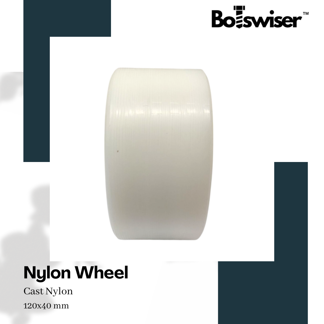 120mm Cast Nylon Heavy Duty Robot Wheel 120x40mm