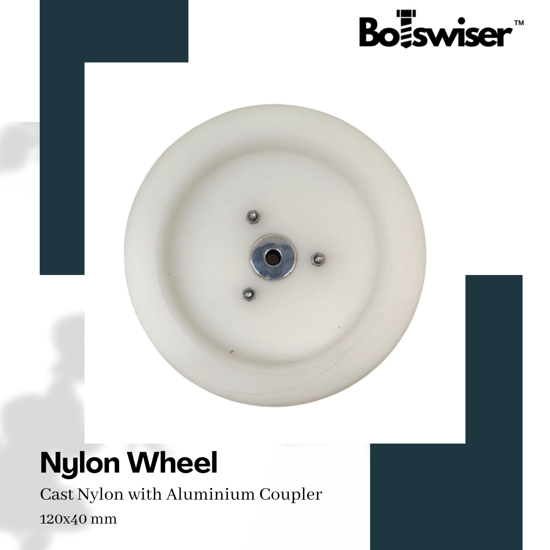 120mm Cast Nylon Heavy Duty Robot Wheel 120x40mm
