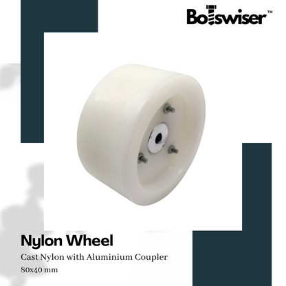 80mm Cast Nylon Heavy Duty Robot Wheel 80x40mm