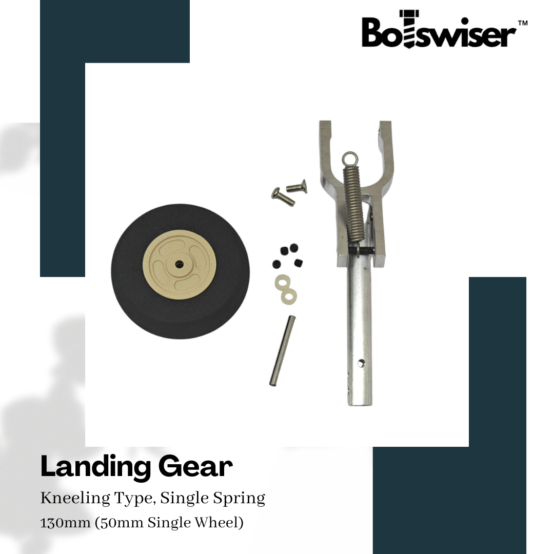 130mm Kneeling Type Spring Landing Gear For RC Airplane Gear with 50mm Wheel