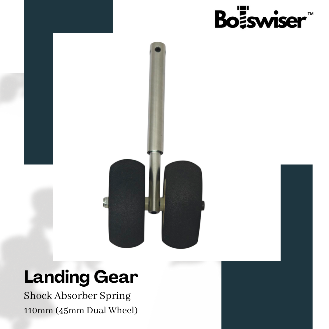 110mm Shock Absorber Spring Landing Gear For RC Airplane Gear with Dual 45mm Wheel
