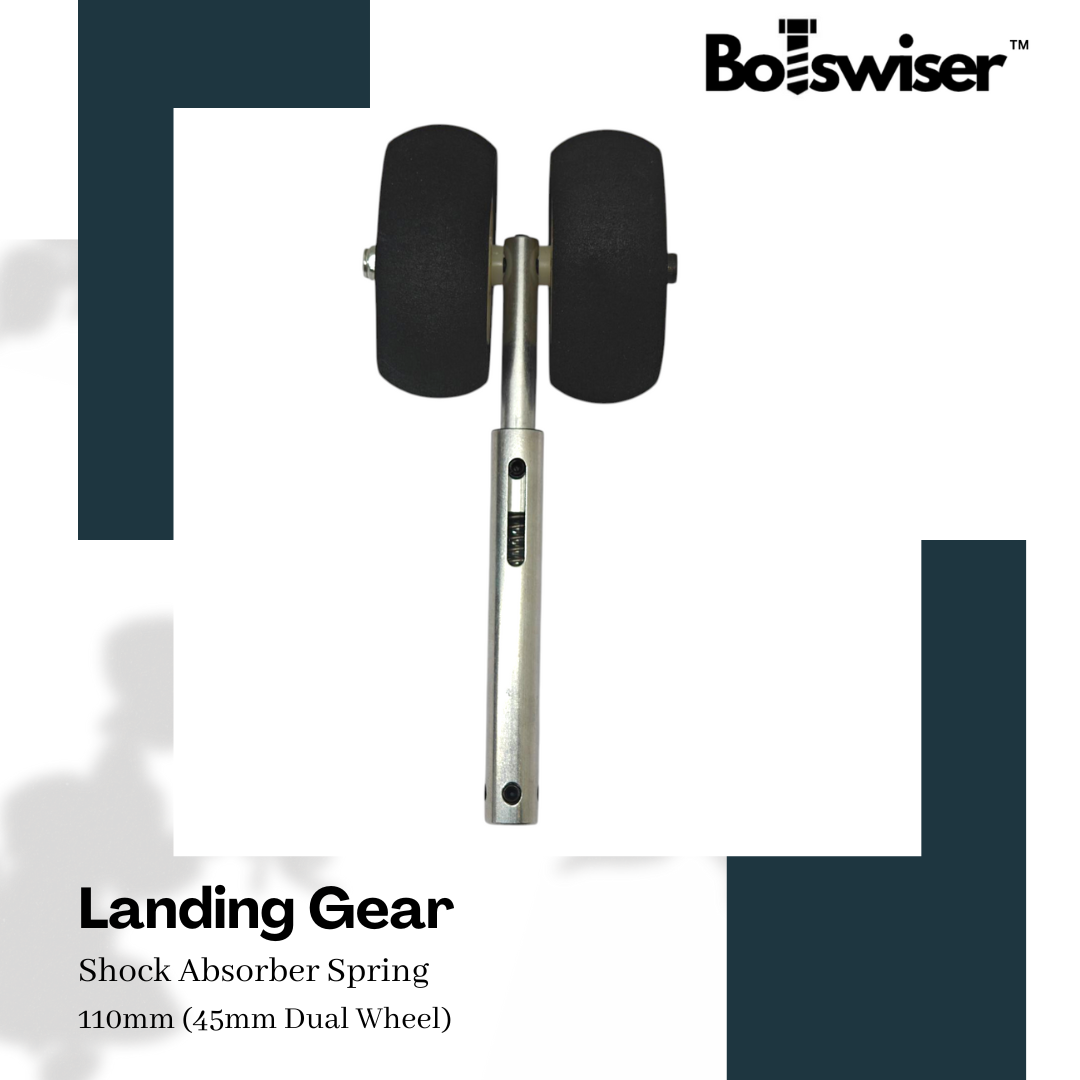 110mm Shock Absorber Spring Landing Gear For RC Airplane Gear with Dual 45mm Wheel