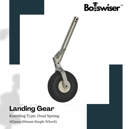 165mm Kneeling Type Spring Landing Gear For RC Airplane Gear with 60mm Wheel