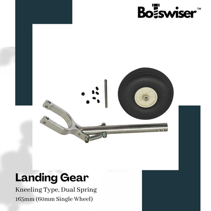 165mm Kneeling Type Spring Landing Gear For RC Airplane Gear with 60mm Wheel