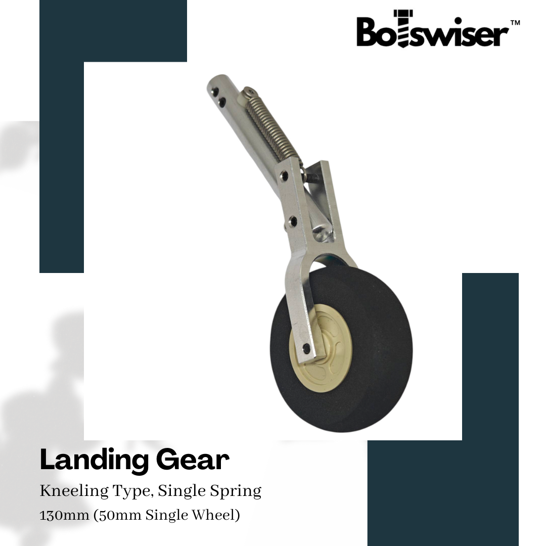 130mm Kneeling Type Spring Landing Gear For RC Airplane Gear with 50mm Wheel
