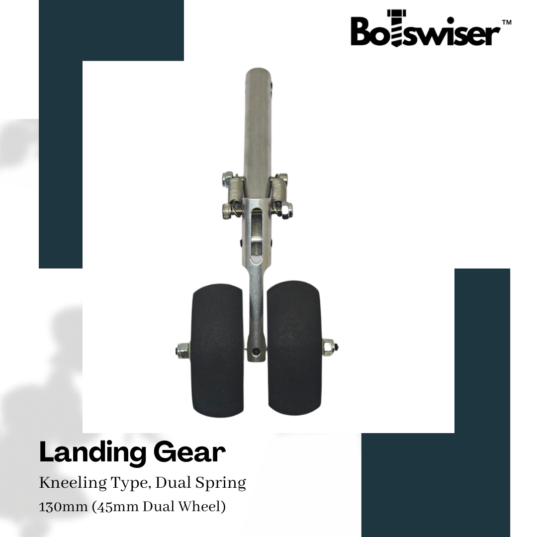 130mm Kneeling Type Spring Landing Gear For RC Airplane Gear with Dual 45mm Wheel