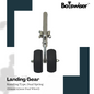 130mm Kneeling Type Spring Landing Gear For RC Airplane Gear with Dual 45mm Wheel