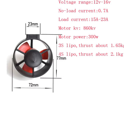 860KV T60 300w Underwater Thruster Propeller for RC Ship Boat Brushless Motor Pair (CW+CCW)
