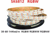 SK6812 RGBWW LED Strip Light 4 in 1 Similar WS2812B 1 m 60 LEDs Individually Addressable RGBWW LED Lights IP30 5V (1 Meter)