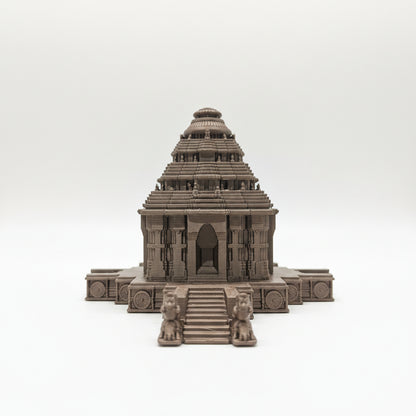 Konark Sun Temple – 3D Printed Model with Wooden Base | Architectural Décor