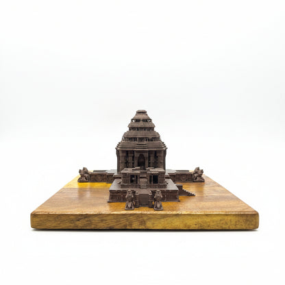 Konark Sun Temple – 3D Printed Model with Wooden Base | Architectural Décor