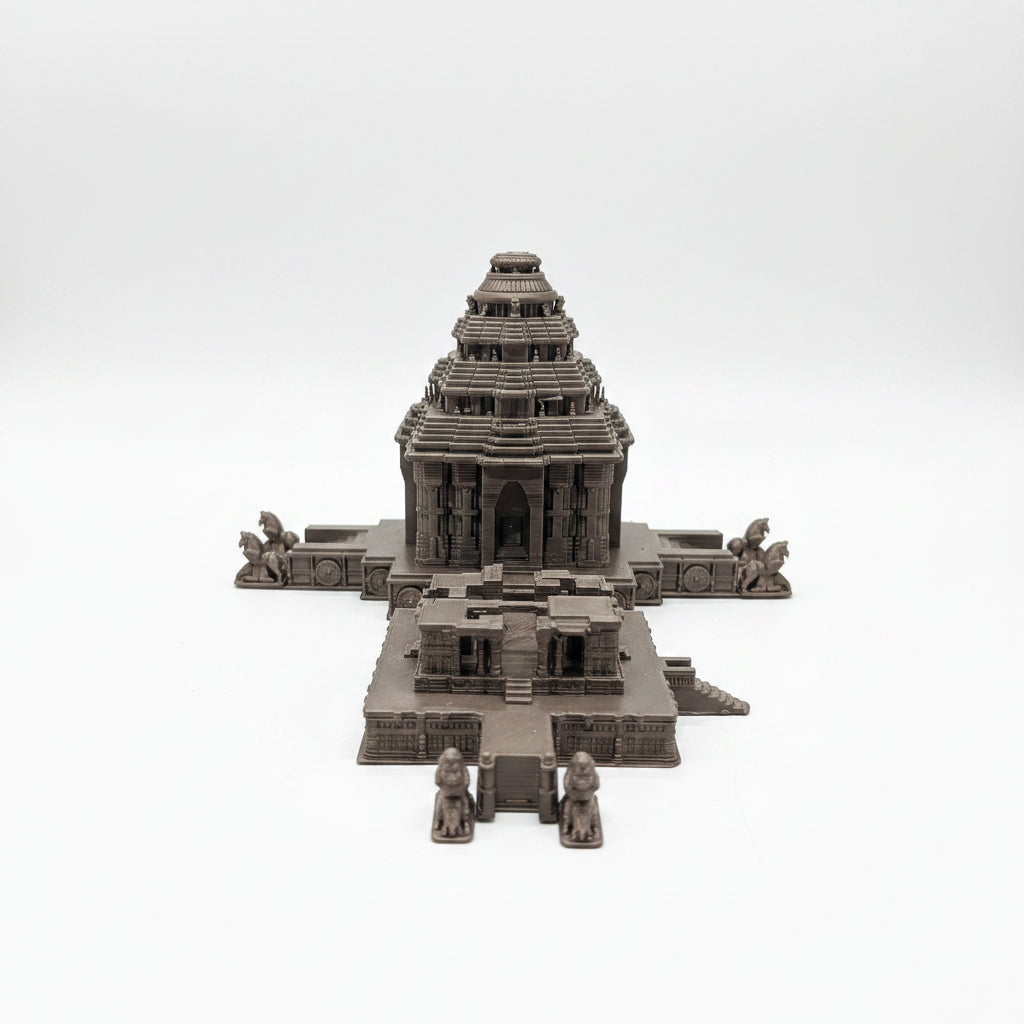 Konark Sun Temple – 3D Printed Model with Wooden Base | Architectural Décor