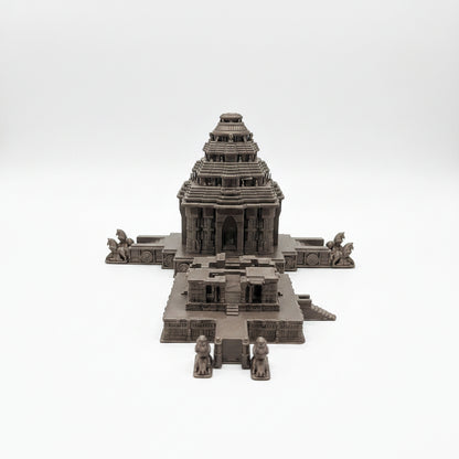 Konark Sun Temple – 3D Printed Model with Wooden Base | Architectural Décor