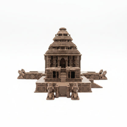 Konark Sun Temple – 3D Printed Model with Wooden Base | Architectural Décor