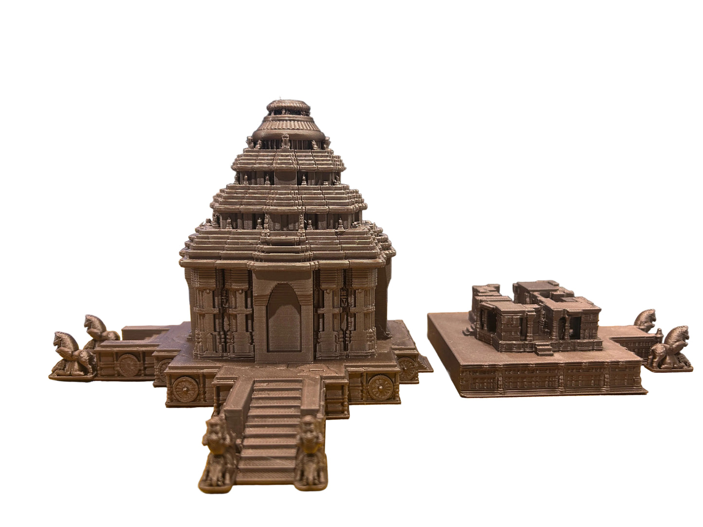 Konark Sun Temple – 3D Printed Model with Wooden Base | Architectural Décor