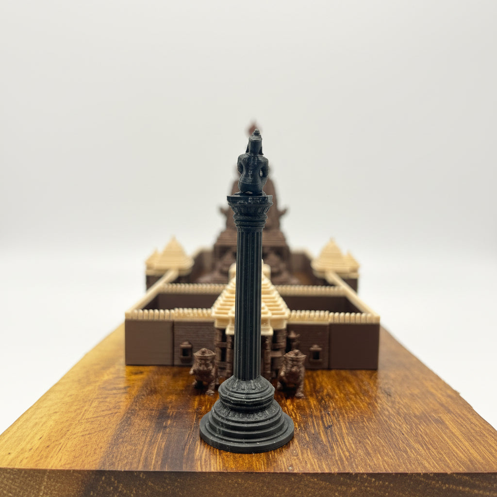Lord Jagannath Dham Puri Temple Idol – 3D Printed | Metallic PLA | Wooden Base