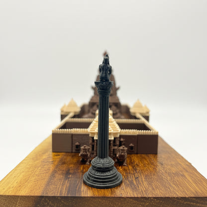Lord Jagannath Dham Puri Temple Idol – 3D Printed | Metallic PLA | Wooden Base