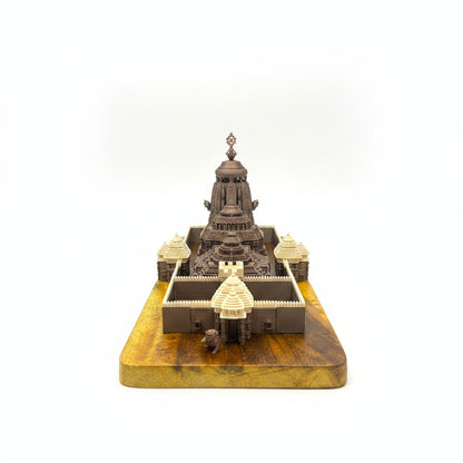 Lord Jagannath Dham Puri Temple Idol – 3D Printed | Metallic PLA | Wooden Base