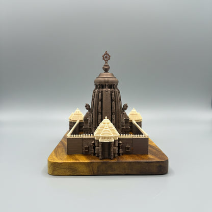 Lord Jagannath Dham Puri Temple Idol – 3D Printed | Metallic PLA | Wooden Base