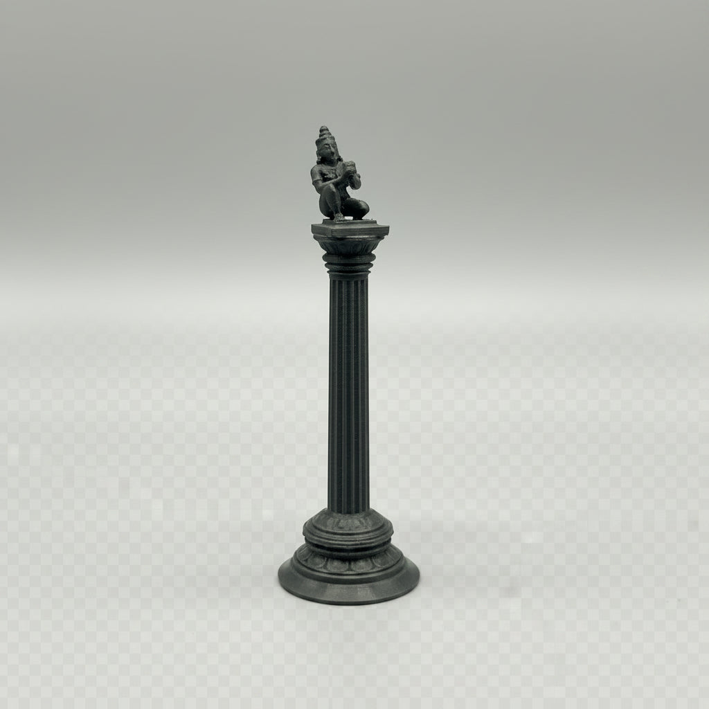 Lord Jagannath Dham Puri Temple Idol – 3D Printed | Metallic PLA | Wooden Base