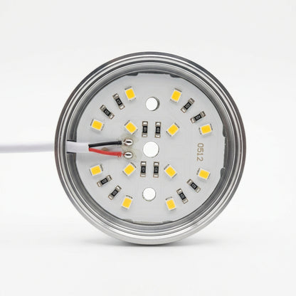USB LED puck light, 3000K warm white, 60 mm silver aluminium shell