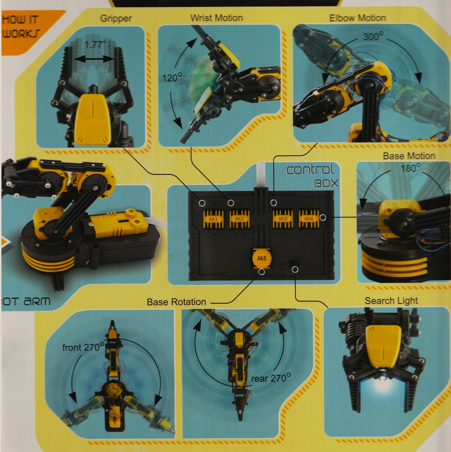 WIRED CONTROL ROBOTIC ARM KIT - DIY Robotic Arm