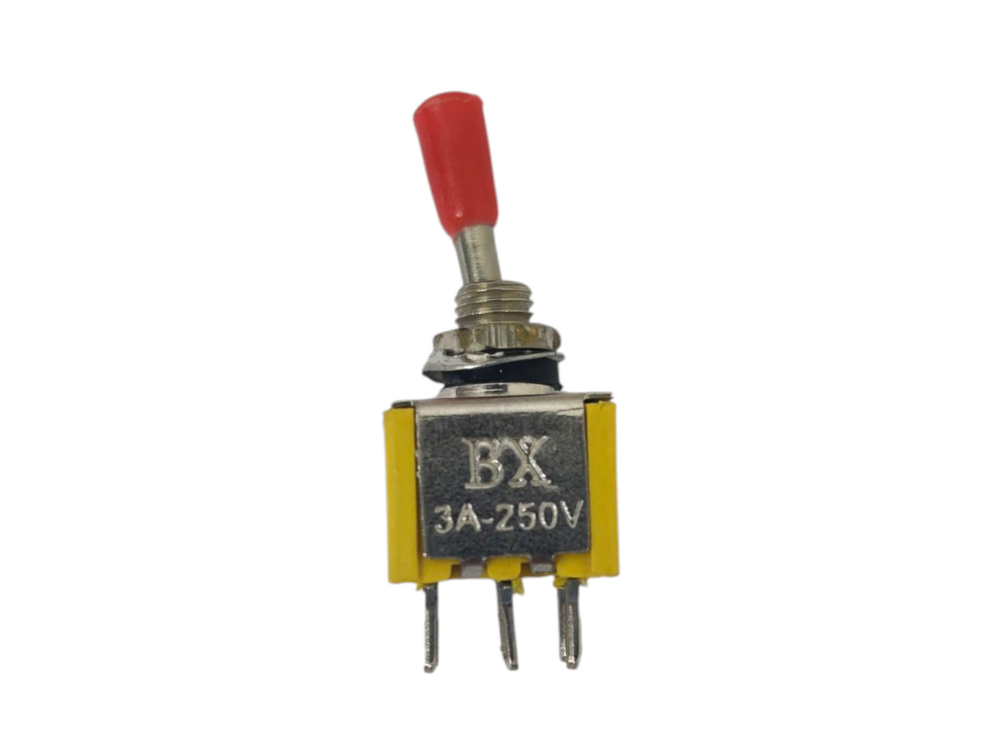3 Pin BX 3A 250V Toggle Switch SPDT  (1 Pc) Yellow