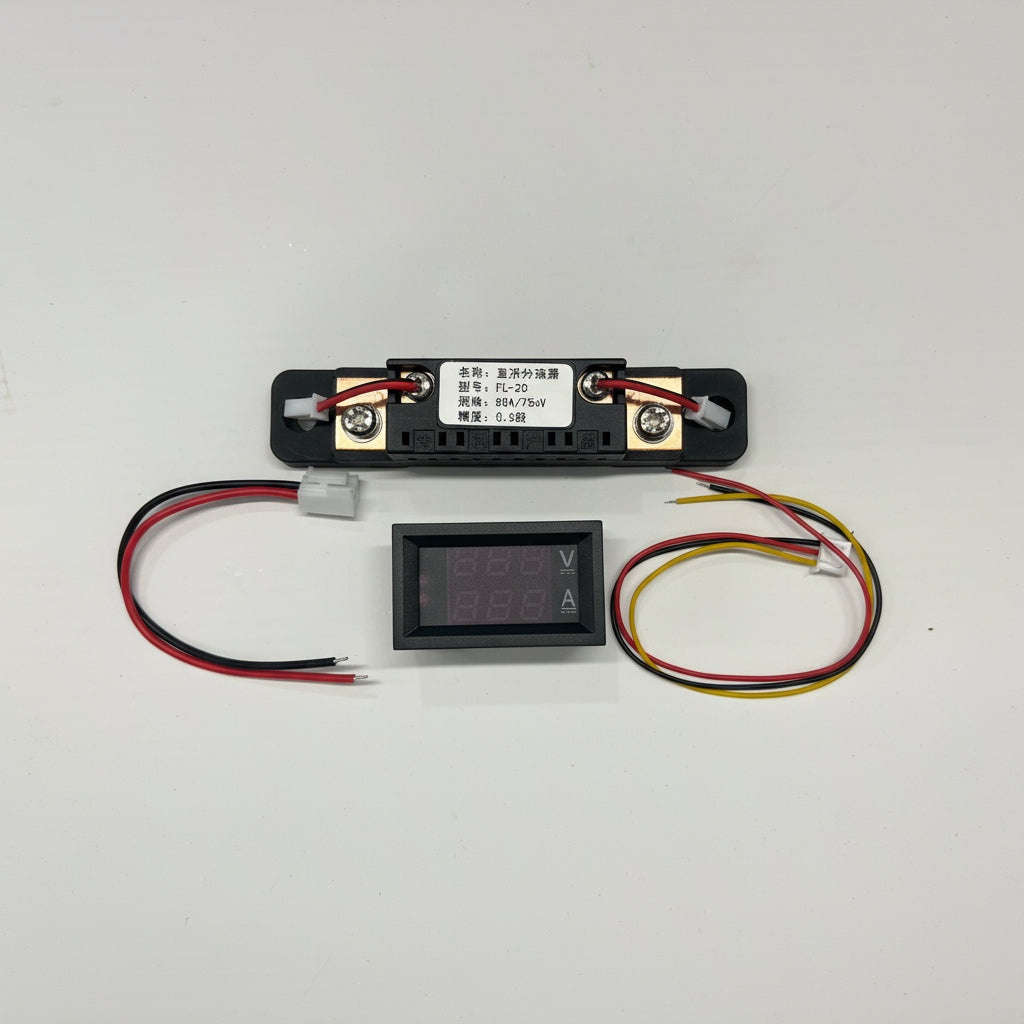 Digital Voltmeter (0-100V) and Ammeter (50 A) with External 50a Shunt