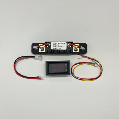 Digital Voltmeter (0-100V) and Ammeter (50 A) with External 50a Shunt